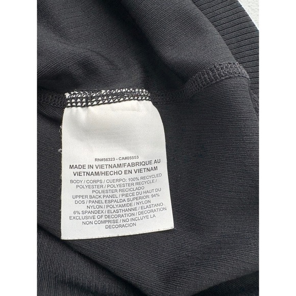 Nike Women's Athletic Tank Top Ribbed Black Activewear Racerback Mesh - Picture 4 of 5